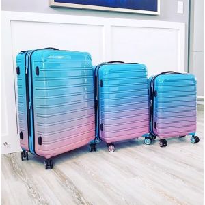 Vali Nhựa Carbon Pc/abs NiceVilla Khóa kéo Đôi Mở Rộng Chống Vỡ Size 20 & 24 & 28 Inch