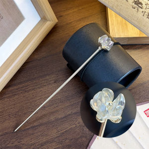 Womens Retro Chinese Style Camellia Hairpin Minimalist Modern Premium Hair Ornament for Daily Party Use h260728