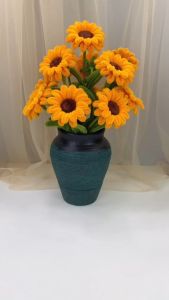 Sunflower Fuzzy Wires Bouquet Set with 300 Fuzzy wires1 Tape20pcs Flower Pole Home decorations