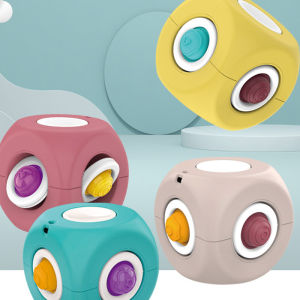 Magic simple dimple fidget toy Rainbow Puzzle Ball Creative Classic Spinning Top Toys Puzzle Cube for Kids Sensory Toys