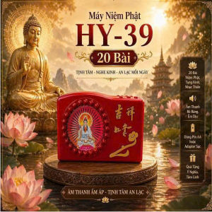 [Giá Hủy Diệt] Máy Niệm Phật Mini HY-39 20 Bài Tụng Kinh – Loa Rõ Dùng Pin & Cắm Dây Trực Tiếp Nhỏ Gọn Tiện Lợi