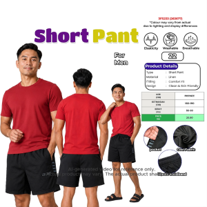 Mens Short Pants Linen Comfort Fit | Cool & Breathable Sports Casual Shorts | Elastic Waistband | Washable | Free Size