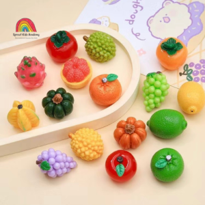 100pcs/pack Miniature Vegetable Fruits Simulation Toys for Kids 3years and above