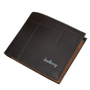Baellerry Dompet Uang Lipat Tebal D0032 Pria Wanita Bahan Kulit Sintetis Lembut Kilat Muat Banyak