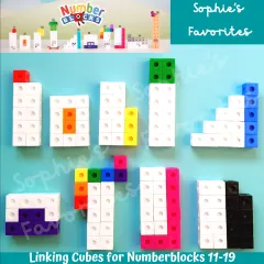 Hand2mind® Numberblocks MathLink® Cubes 11-20 Activity Set
