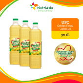 UFC Golden Fiesta Canola Oil 1 L Bundle of 3