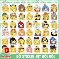 Combo 50 sticker VỊT VÀNG BỐI RỐI decal chống nước không trùng hình dán Koduck psyduck pokemon trend ôm đầu siêu dễ thương. 