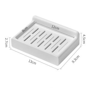 Soap Dish Holder for Shower Wall Mounted Self Draining NO-Drilling Removable Bar Soap Sponge Holder for Bathroom