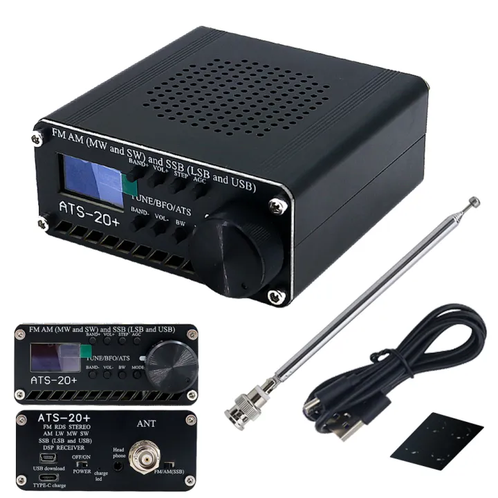 Compact Bluetooth Transmitter Receiver ATS-20+ OLED Display Digital ...