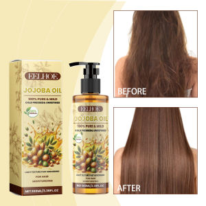 EELHOE Jojoba Oil For Hair Smoothing Split Ends Smoothing Dry Curly Prevent Hair Loss Argan Oil Repair Damage Hair Nourishes Hair Care Oil (100ml)