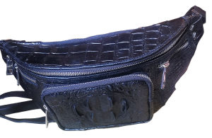 เอกบุรุษเช่นคุณต้องใบนี้สิ คาดอก หรือ คาดเอว หนังจระเข้ สีดำ Super Black