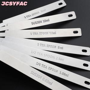 JCSYFAC 1 4 cái muỗng cà phê dài xử lý 304 thép không gỉ muỗng canh Stackable bếp đo lường muỗng phù hợp với cà phê container