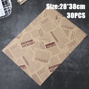 【100pcs】 Wax Paper Burger Sandwich Cake Roll Wrapping Paper Greaseproof Liner Paper Food Tray Paper Printed Grease Proof Paper Bento Cake Paper Food Wrapper Food Liner Wax Paper baking paper of Packaging/Packaging/Placemats