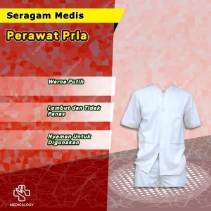 Baju Seragam Perawat Putih Pria