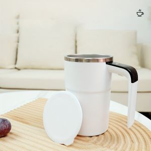 Electronic Stiring Mug 380ml original japanese coffee cup automatic magnetic uniform blender 304 stainless steel insulated with lid milk cup tea cup portable vacuum durable leak-proof reusable lazy person coffee cup home office travel school party camping