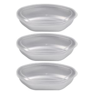 3pcs 304 Stainless Steel Fan-shaped Steamer Box Household Childrens Complementary Food Plate Separated Steaming Tray for Pot Rice Cooker Egg Bowl Steamer