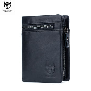 BULLCAPTAIN Genuine Leather Mens Wallet Casual Business Multifunctional RFID Anti-theft Credit Card Coin Purse