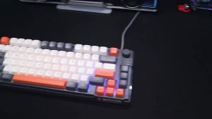Keyboard K81 Gaming Keyboard 81 Key 80% Layout Spanish Russian Korean Arabic Keyboard USB Wired RGB Light Volume Knob Ergonomics