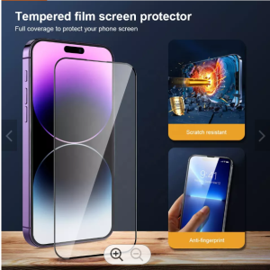 2.5D Black Full coverage Tempered Glass Screen Protector For iPhone 14 Pro Max / Pro / Plus / 14 Screen Protector Tempered Glass Silk Print Full Cover Tempered Glass Screen Protector For iPhone14 14Plus 14Pro 14 Pro Max Hight Quality