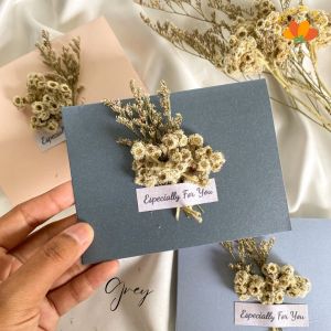 Kartu Ucapan Gift Card Dried Flower Type Rustic greeting card bunga kering / Rustic Greeting Card