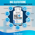 ผลิตภัณฑ์เสริมอาหาร Nac+ Glutathione มีสารสกัด N-Acetyl Cysteine ​​​​2028 มก. เสริมสุขภาพภูมิคุ้มกันและสุขภาพผิว. 