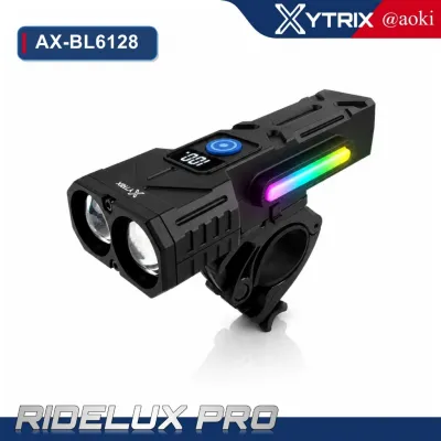 AOKI XYTRIX RIDELUX PRO Lampu Sepeda 1200LM AX-BL6128 Dual LED XHP70 Power Bank Type-C IPX4