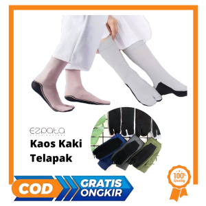 Nina Kaos Kaki Jempol Telapak Hitam Panjang Setengah Betis Warna Wanita Muslim Muslimah Basic Random