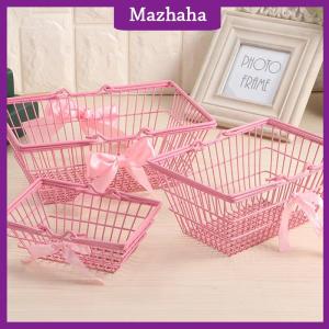 Mazhaha Mini lưu trữ giỏ Máy tính để bàn hoàn thiện mỹ phẩm lưu trữ đồ trang sức cho cô gái ký túc xá Máy tính để bàn tổ chức container giỏ