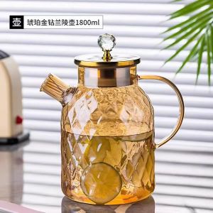 High aesthetic glass water kettle high borosilicate heat-resistant large capacity water kettle household water cup teapot kettle