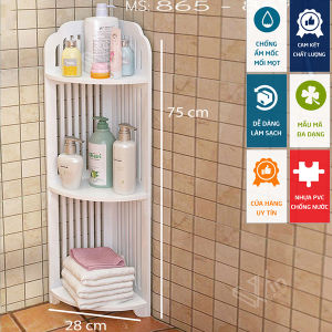Kệ góc trang trí nhà tắm 3 tầng chịu lực cực tốt kháng nước tuyệt đối lắp ghép thông minh- Win Decor