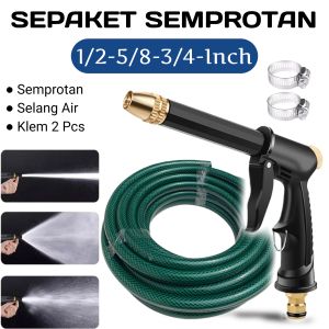 Sepaket Semprotan Alat Steam Cuci Motor dan Mobil Selang Air 20 Meter Anti Lumut Tebal 2mm Selang Taman Perkebunan