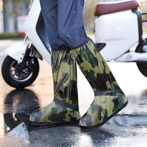 Meroca Rain-proof shoe cover waterproof rainy day non-slip thickened wear-resistant outdoor sand-proof high-tube riding men and women snow-proof and rain-proof boots cover