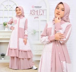 BAYAR DITEMPAT Ashley kids/ Gamis Syari Set Khimar Anak Usia 10 - 12 Tahun / Baju Gamis Anak Perempuan / Baju Gamis Anak Wanita / Baju Gamis Syari Anak / Baju Gamis Anak / Baju Gamis Anak Perempuan / Baju Muslim Anak / Gamis Anak Murah /Gamis Anak Terbaru