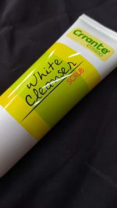 Crrante White Cleanser SCRUB 90ml: Sabun Wajah Pengangkat Sel Mati & Mencerahkan Wajah