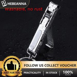 hebeanna Ultra-Thin Nail Clipper Stainless Steel Foldable Nail Cutter With Nail File