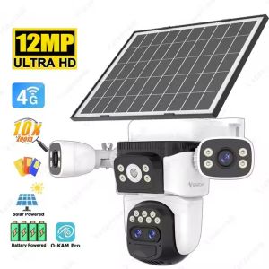 Camera Năng Lượng Mặt Trời Sim 4G VSTARCAM BG621TR 4 Mắt 3 Khung Hình Độc Lập Zoom 10x 2k Siêu Nét. Xem Đêm Có Màu Phát Hiện Chuyển Động Bảo Hành 1 Năm.
