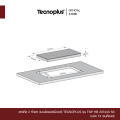 เตาแก๊ส 2 หัวเตา แบบฝังเฟอร์นิเจอร์ Tecnoplus รุ่น TNP HB 207443 SS ขนาด 74 ซม.. 