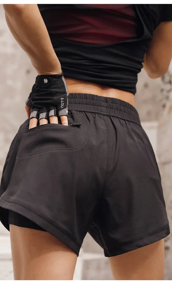 LUOKE Sport Shorts Women In with Pockets Sport Shorts Woman