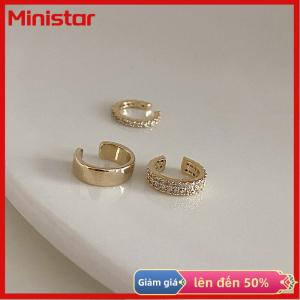 Ministar Tinh Tế Zircon Dễ Thương Clip Bông Tai Nữ Khóa Tai Cuff Không Xỏ Khuyên Giả Sụn Tai Cho Phụ Nữ Đồ Trang Sức Thời Trang