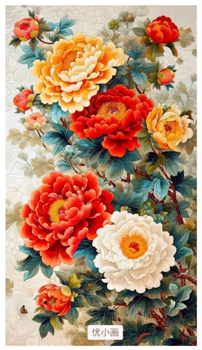 🌸 TRANH THÊU HOA MẪU ĐƠN VS8339 – VƯƠNG GIẢ, PHÚ QUÝ & MAY MẮN 🌸 ...