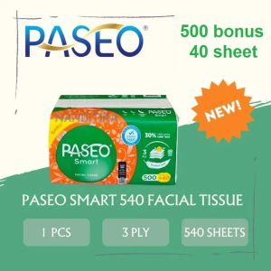 Tisu Wajah PASEO Smart 500+40 sheets / Facial Tissue PASEO 500s promo