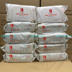 (Combo 10 Gói) Khăn Ướt Em Bé Choice L Lotte Hương Yến Mạch 80 Miếng (Bibistore TB)