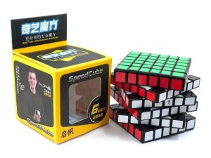 [Ready Stock in Msia] QiYi QiFan 6x6x6 Magic Cube Speed Cube 6x6 Black with Sticker Magic Cube