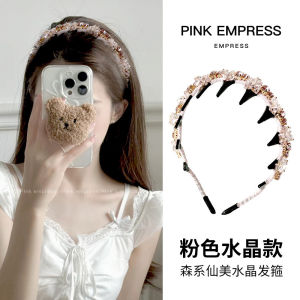 【VanHariacc】ที่คาดผมประดับคริสตัลรูปหัวกะโหลกสไตล์ฝรั่งเศสหรูหราสำหรับผู้หญิง 2025 ใหม่ ทรงสูง ล้างหน้า กันลื่น พร้อมกิ๊บติดผมประดับเพชร