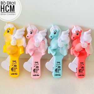 [NHIỀU MẪU] Đồ chơi trẻ em quạt bóp tay mini hình doremon công chúa ngựa pony spider man poli kitty cho bé cầm tay