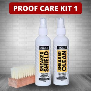 Proof Deluxe Sneaker Cleaning Kit - Sneaker Clean 120ml - Sneaker Shield 120ml- Sneaker Brush Shoes Footwear