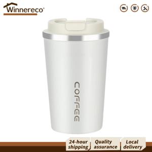 [Winnereco Flagship Mall]380ml/500ml สูญญากาศแก้วดื่ม 304 สแตนเลสถ้วยกาแฟหุ้มฉนวนกันความร้อนรั่วไหลขวดน้ำดื่มโดยตรงสิ่งแวดล้อมสำหรับโฮมออฟฟิศสำหรับโฮม