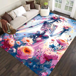 Cat Colorful Oil Painting Style Living Room Carpet Hotel Homestay Decorative Dirt-resistant Wear-resistant Bedroom Bedside Rug Study Room Mat 色彩油画风格客厅地毯 酒店民宿装饰毯 耐脏 耐磨 卧室床边毯书房地毯 FUNIANQI