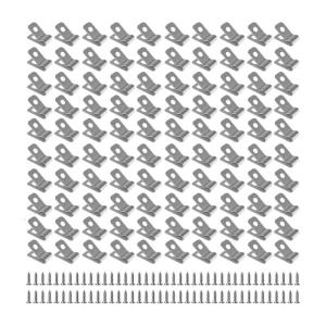 Set Of 100 Durable Stainless Steel Wire Fence Clips Perfect For DIY Enthusiasts And Gardeners Needing Reliable Fixation