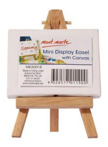 Mont Marte Mini Display Easel with Canvas Signature 6x8cm - Perfect for Artists and Crafters